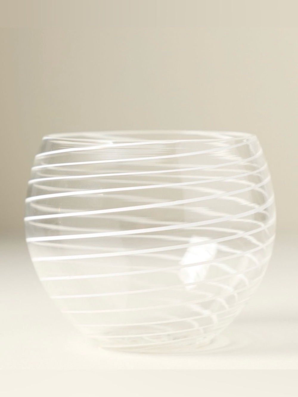 Anthropologie Arabesque Stemless Wine Glass - 1 glass USED